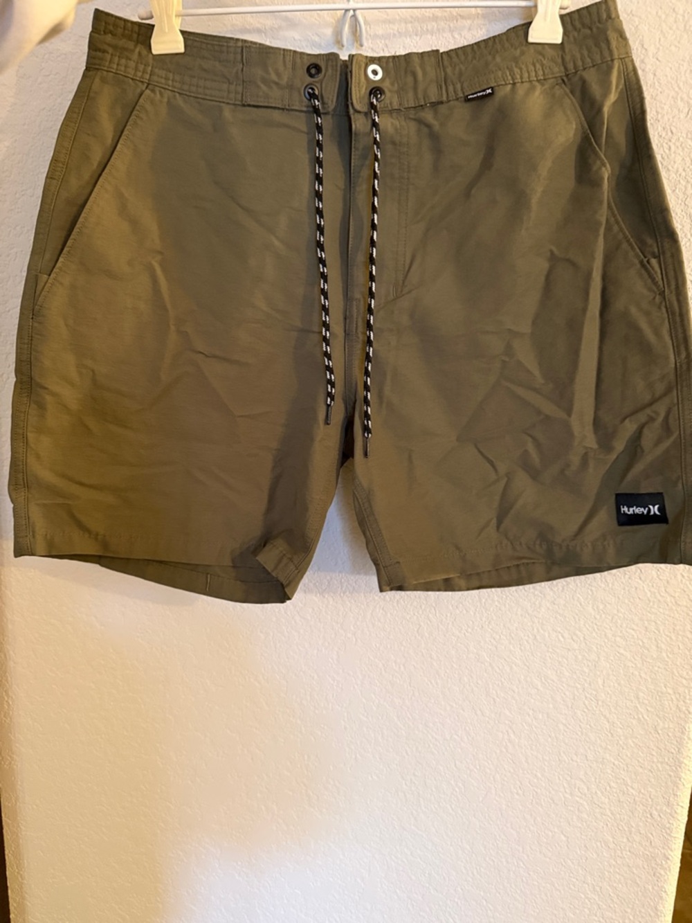 Hurley Olive Green Athletic Drawstring hybrid Shorts